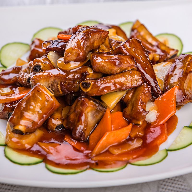 №282 Свиные ребрышки в кисло-сладком соусе